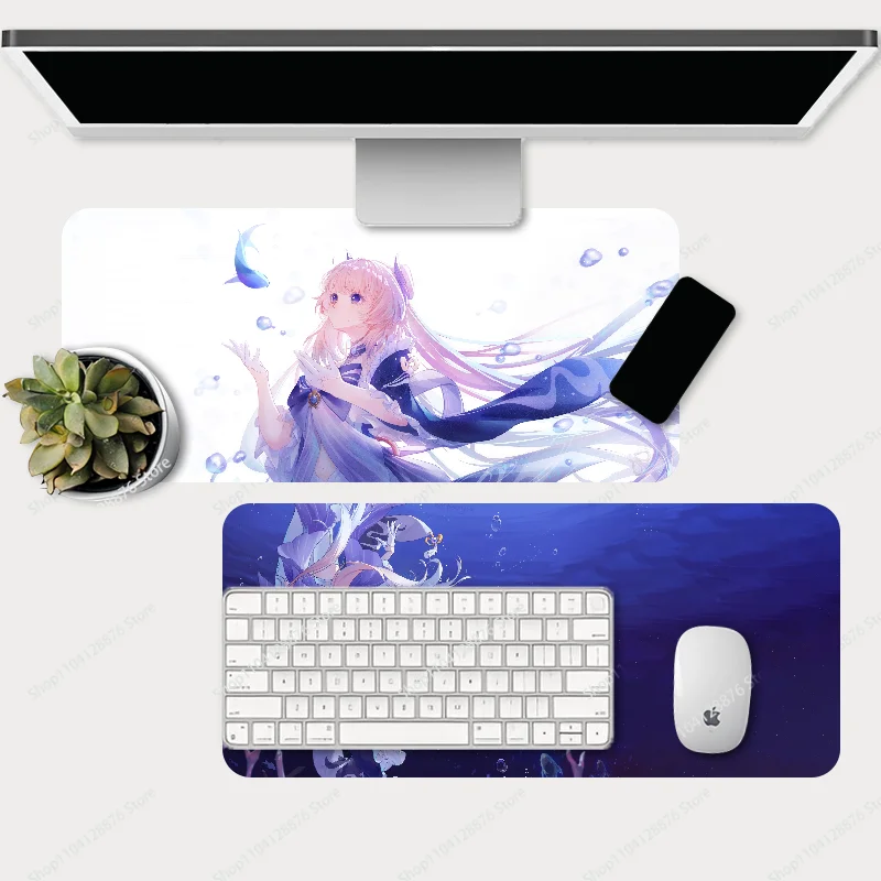 Game Genshin Sangonomiya Kokomi Mousepad Gaming Mouse pad Gamer Pc Accessories Deskmat Keyboard Mat Desk Protector Mause Pads