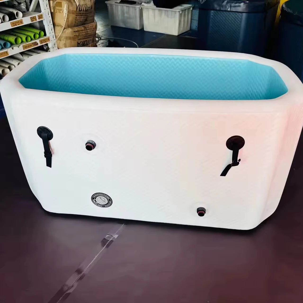 

STLFPortable Ice Bucket Folding Bathtub Outdoor Cold Plunge Inflatable Round Recovery Bath
