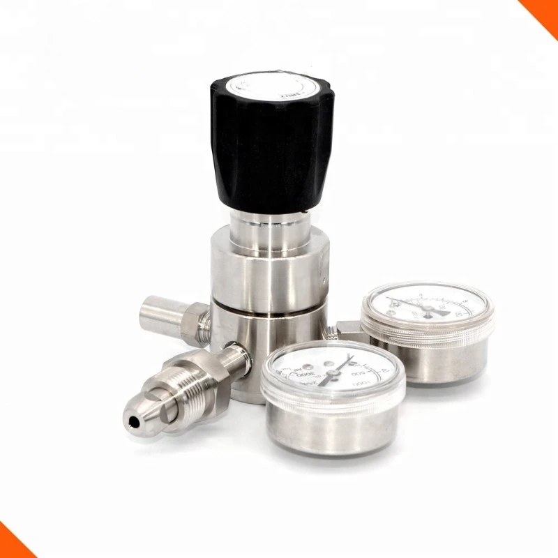 Stainless steel high pressure regulator with two meters 6000 psi import