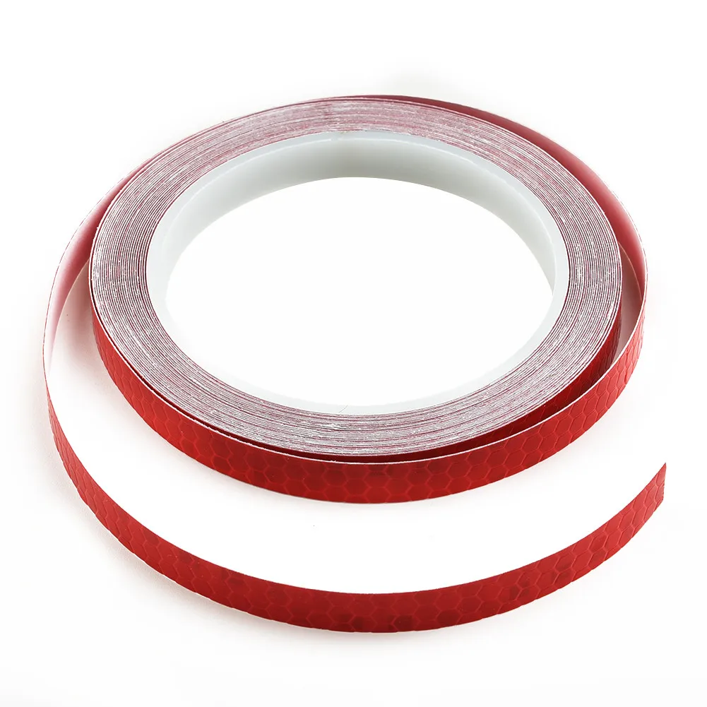 Red Reflective Stickers Strips Useful Vinyl Glow Strip Neon Tape Parts Accessories Car DIY Decals High Quality