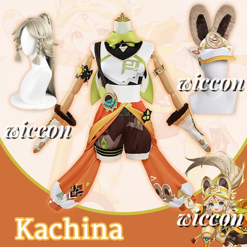 

Kachina Cosplay Game Genshin Impact Costume Gorgeous Elegant Combat Uniforms Halloween Party Role Play Clothing S-XL