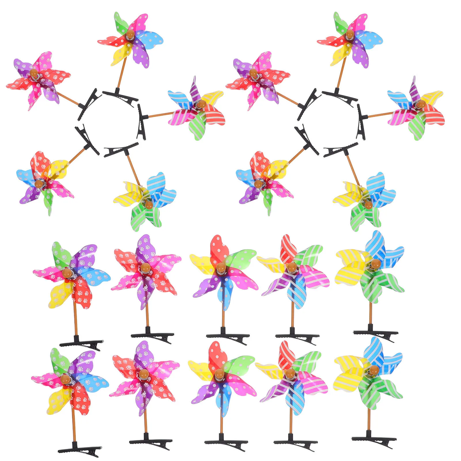 

25 шт., заколка для волос с ветряной мельницей, стильные легкие аксессуары для волос для девочек, женщин, детей, праздничная танцевальная одежда, удобная, не раздражающая
