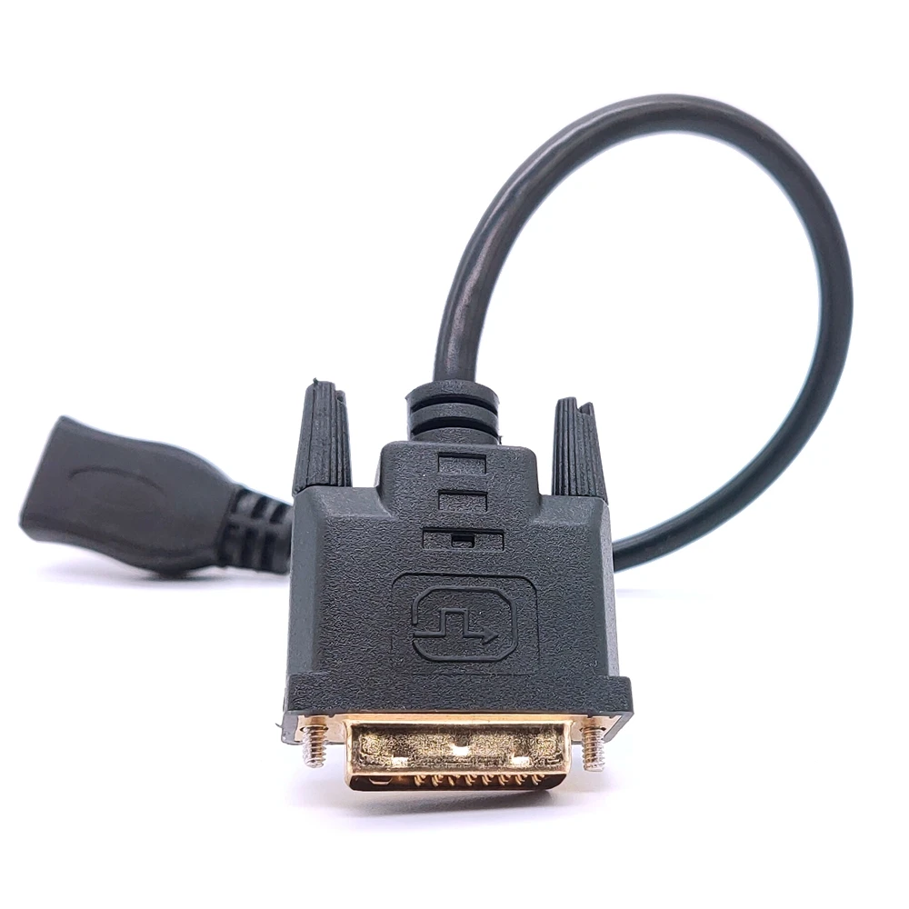 Câble adaptateur haute définition mâle vers 600, convertisseur bidirectionnel, ligne courte, HDMI vers DVI24 + 1 affichage de ligne, DVI vers HDMI