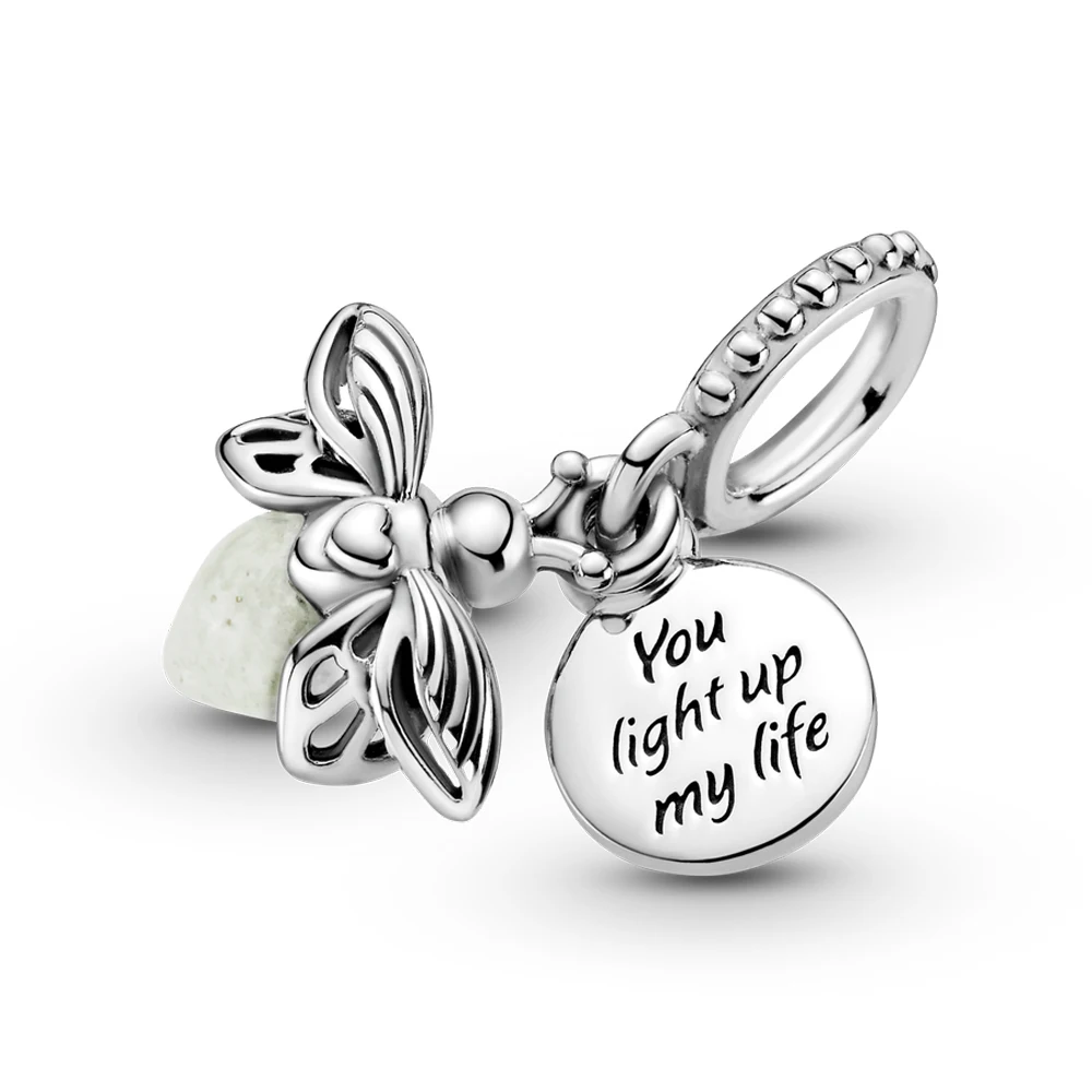 Glowing in the Dark Charm Fit Snake Bone Chain Bracelet Women's Beads DIY Fashion Glow Firefly Pendant Jewelry 2025 Hot Selling image 3