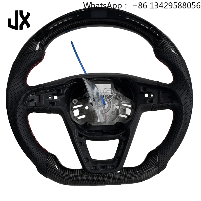 Custom LED Carbon Steering Wheel for Seat Leon Cupra 2013 2014 2015 2016 2017 2018 2019 Genuine Leather Car Steering Wheel