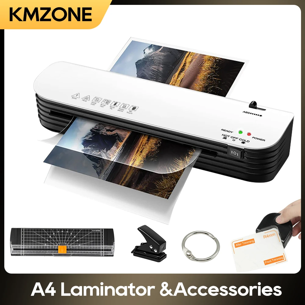 Ламинатор формата А4, фотографии, горячее и холодное скатывание, ламинация и легкий резак для бумаги, угловой дырокол, кольцо для переплета