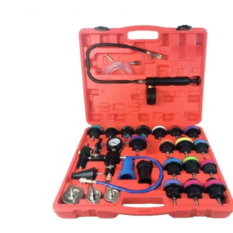 33PCS Radiator Pressure Tester Kit Coolant Exchanger Refill Tool Set