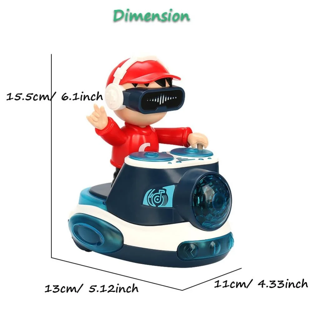 Toddler DJ Musical Toy with Lights, Interactive Scratch Plate & Dance Mode - Early Music Discovery & Sensory Play