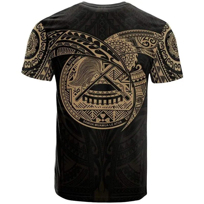 American Samoa Polynesian T-Shirt 3d Printing Graphs T Shirt Fashion Round Neck Short Sleeve Men Women Slim Harajuku Kid Tops