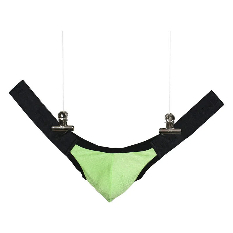 

Мужские эротические трусы-стринги с U-образным вырезом, низкой посадкой, из матового нейлона, дышащие, прозрачные, с открытыми ягодицами, сексуальные