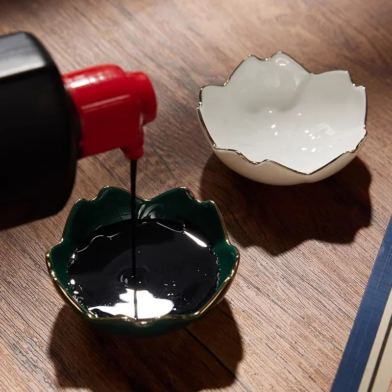 Ceramic Multi-functional Color Palette Chinese Painting Ink Ceramic Pen Decoration Beginners Writing Brush Painting Creation