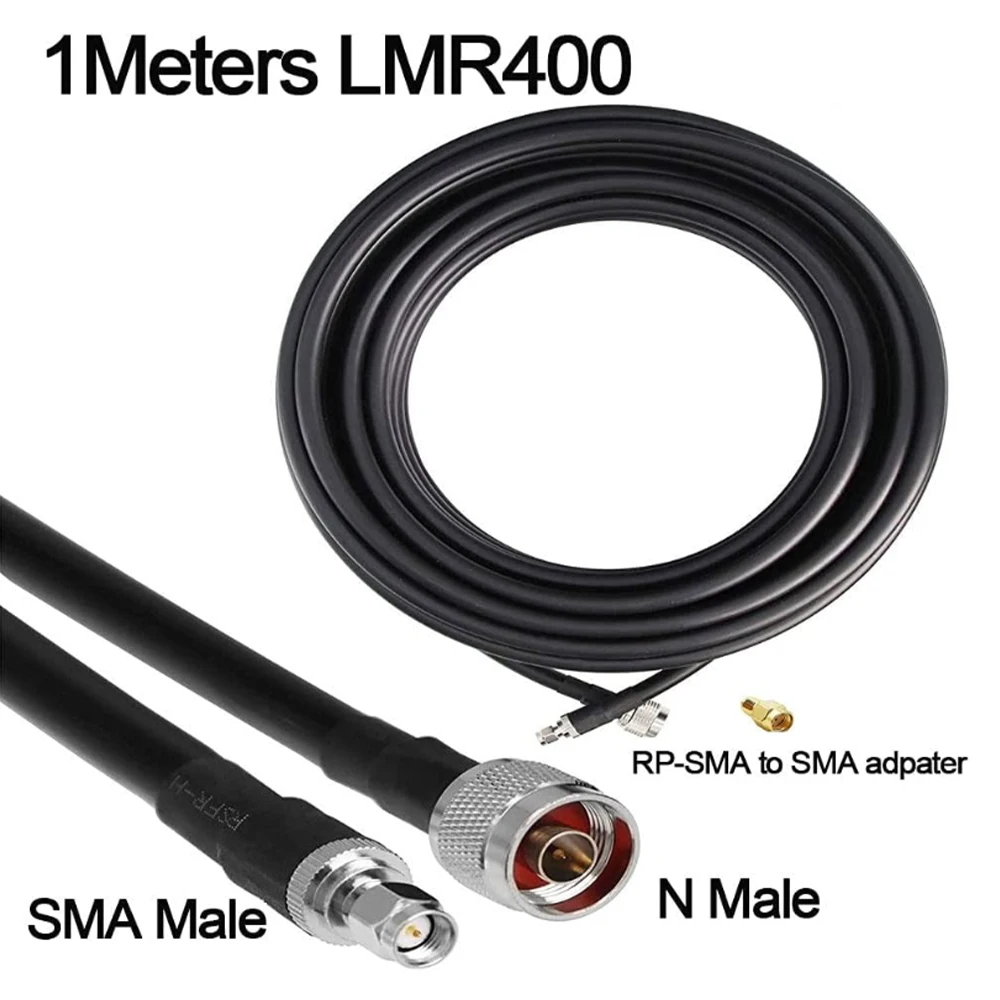 Antena de fibra de vidrio omnidireccional de alta calidad de 868MHz y 915MHz, 10dBi, conector hembra N, 35 pulgadas de longitud, resistente al agua, 1m LMR400