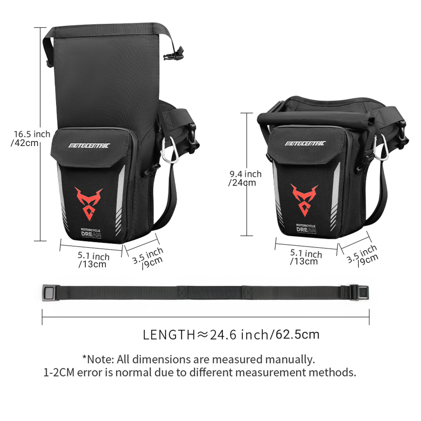 MOTOCENTRIC Waterproof Motorcycle Leg Bag Thigh Belt Hip Side Bags Motorbike Riding Moto Trip Drop Waist Leg Bags