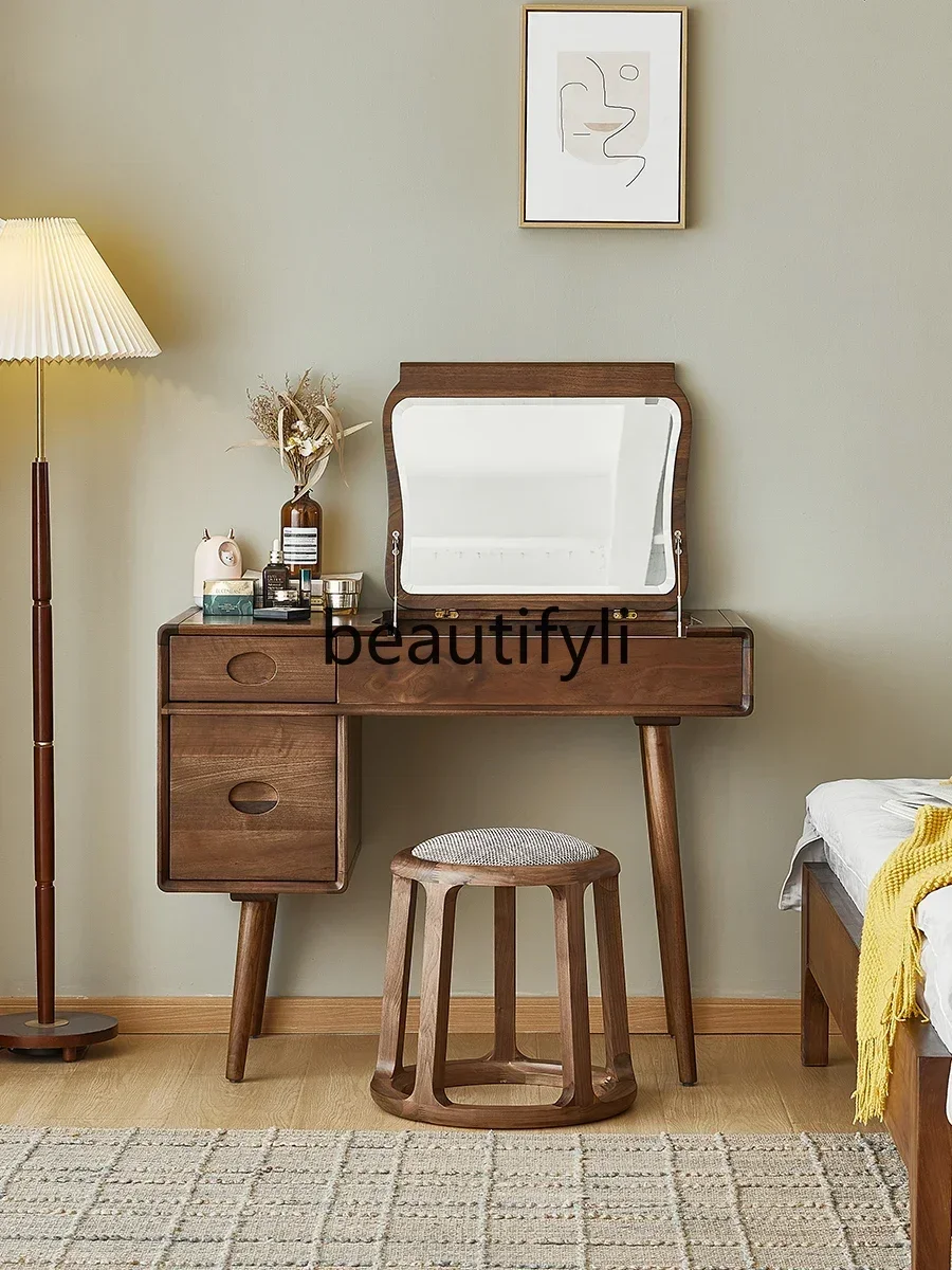 

A53 North American Black Walnut Dresser Modern Simple Home Bedroom Full Solid Wood Dresser