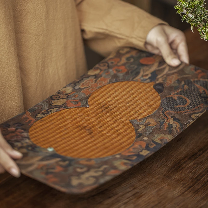 

New Chinese Style Bamboo Tea Mat, Zen Waterproof Table Runner, High-End Tea Tablecloth, Single-Person Tea Ceremony Table Flag