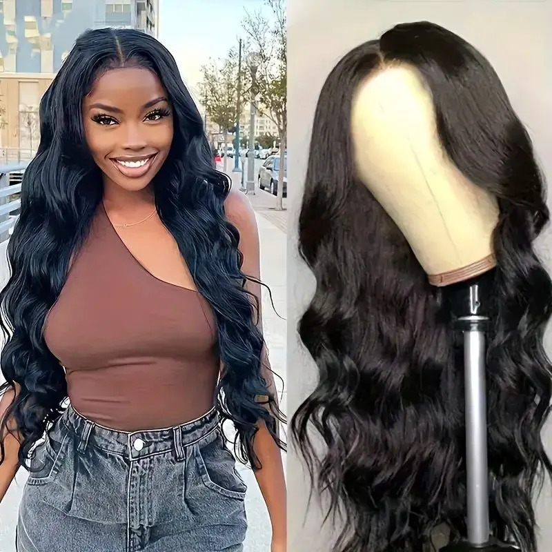 Rosabeauty Nature Color HD Body Wave 13X6 Transparent Lace Frontal Wig 13X4 Front Human Hair Glueless Wig 250% Density