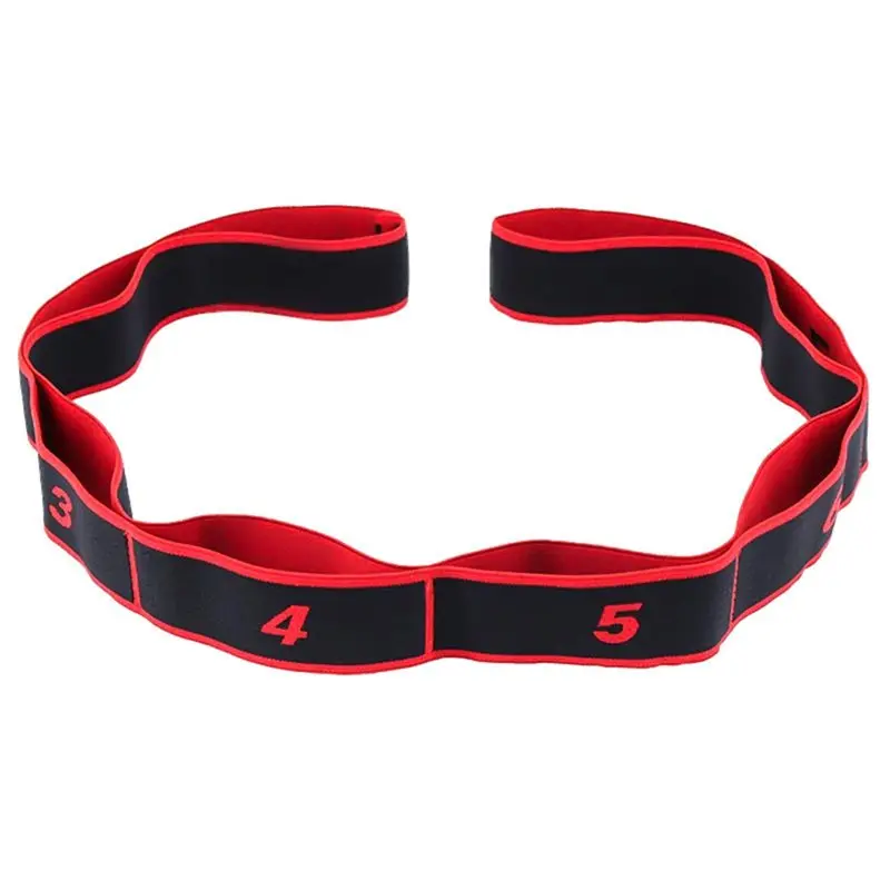 8-Section Resistance Band With Numbered Markings For Home Fitness