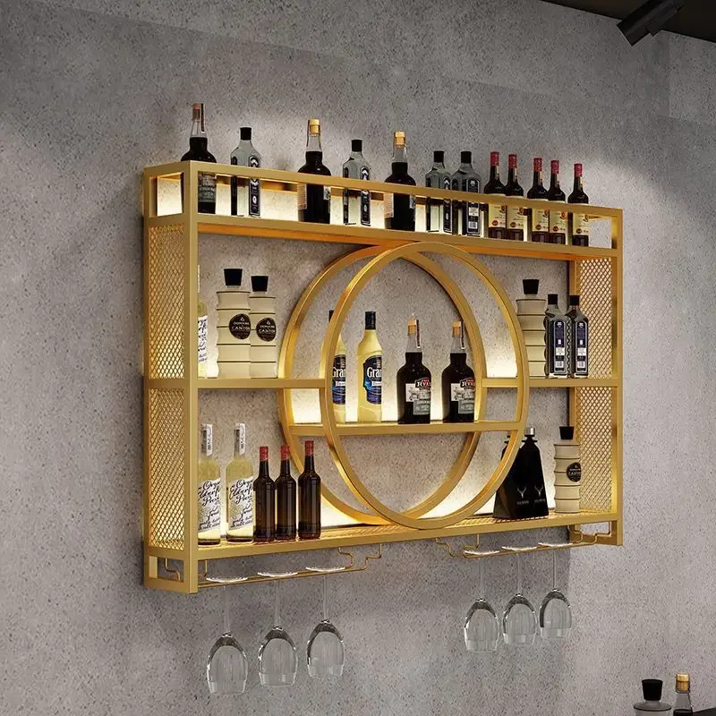 Mobile Bar For Events Shelves Restaurant Furniture Club Cabinet Luxury Vinegar Drink Showcase Liquor Storage Wine Bottle Rack