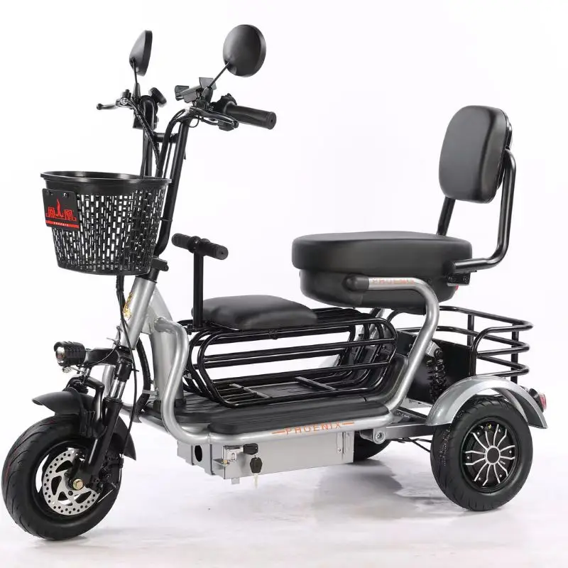 2022 New model folded 3 wheels electric scooter 500 w Leisure electric tricycles for the elderly mini electric motorcycle