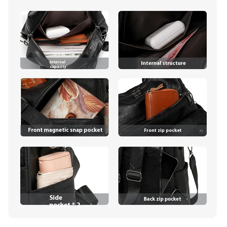 New Arrival Hot Sell Women Backpack Purse Leather Ladies PU Backpack  Fashion Design Rucksack Travel Daypacks Shoulder Bag