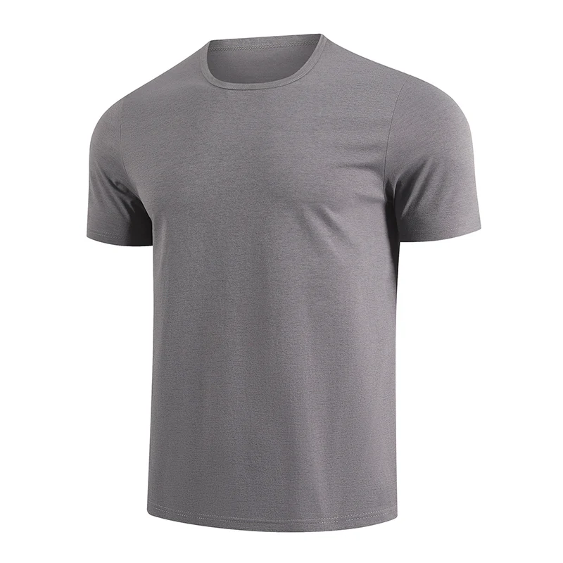 5Pcs Men's Short Sleeved Youth Solid Color Quick Drying Sports Loose And Multi-Functional Comfortable Casual Daily Trend Fashion