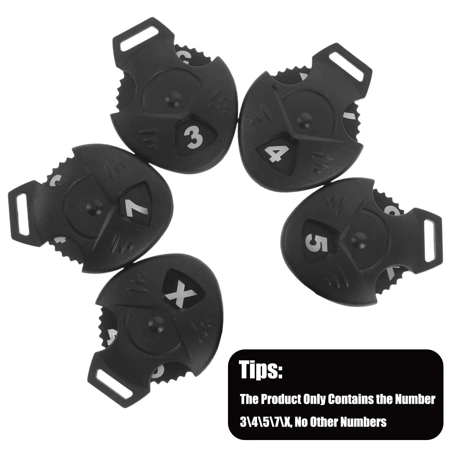 6Pcs Golf Club Plastic Number Tags Large Rotating Head Cover Labels Interchangeable Identification Markers Golfs Stroke Counter