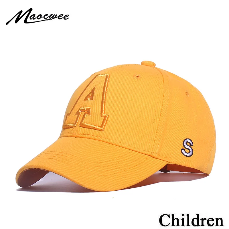 Cute Children Baseball Caps Baby Girls Sun Visor Hats Boys Snapback Casquette Gorras Letter A embroidery Kids Summer Cap