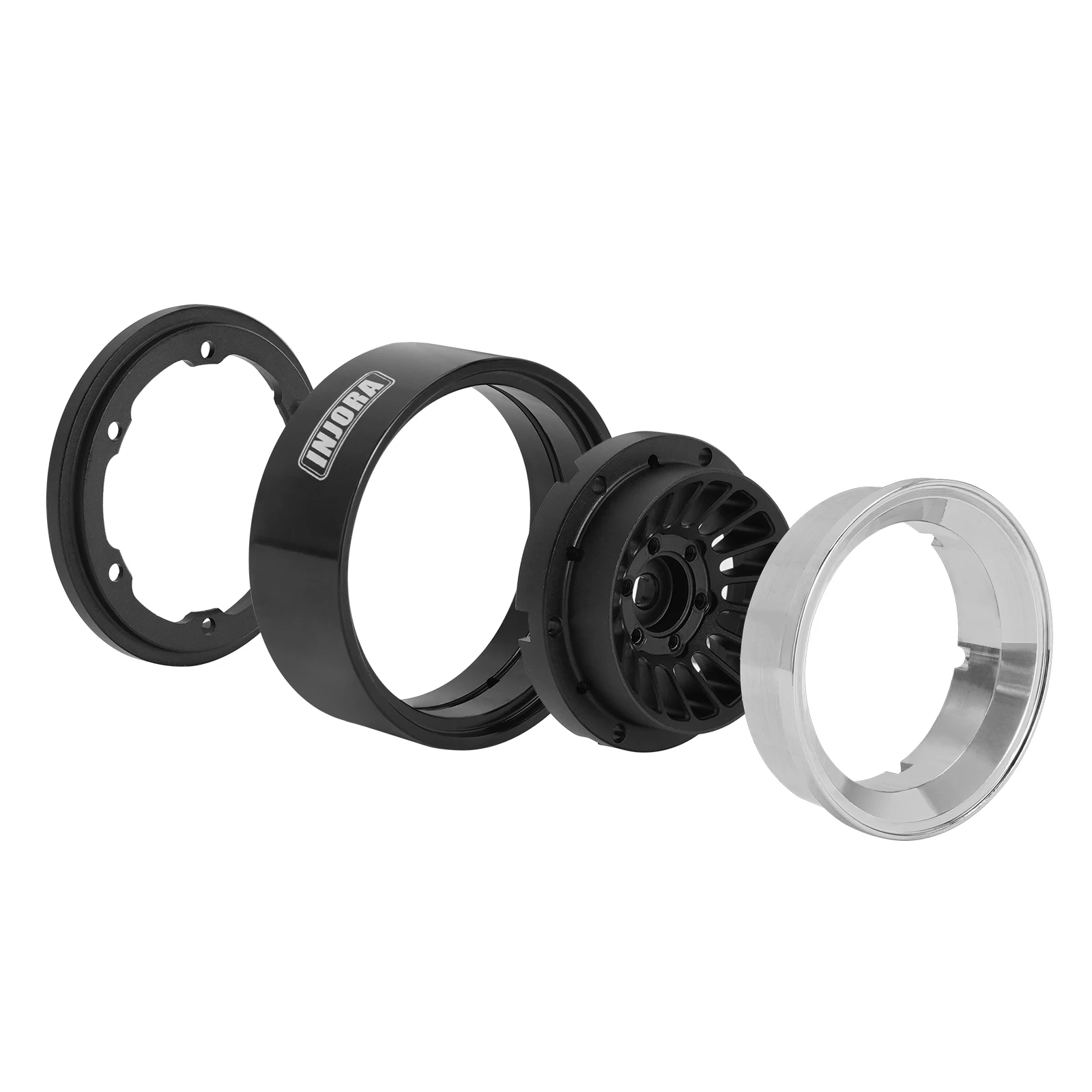 INJORA CNC 알루미늄 1.3" 1/24 1/18 RC 크롤러 자동차용 비드록 휠 림(W1303)