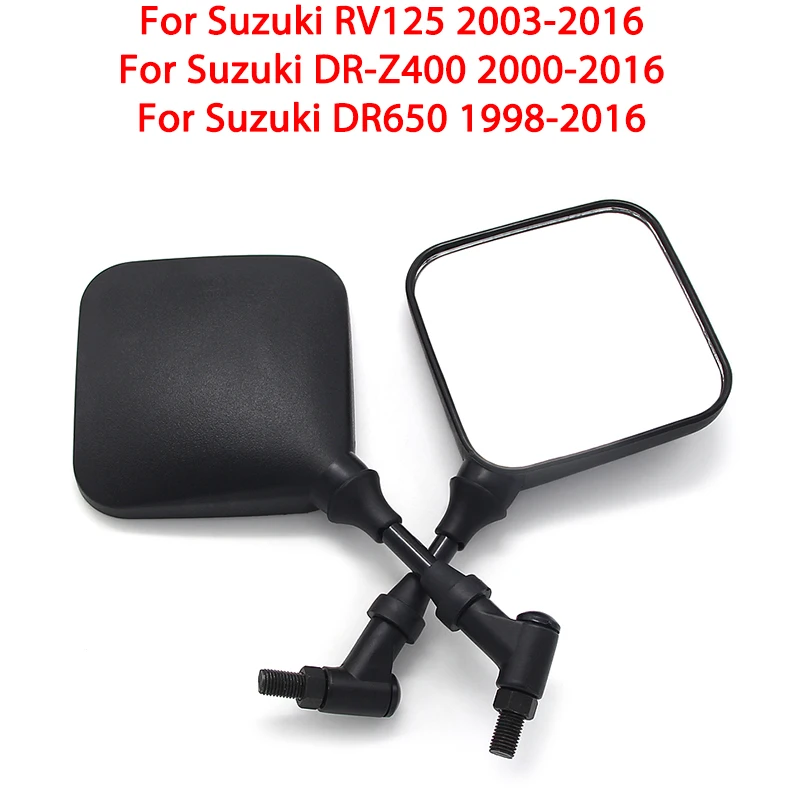 Für Suzuki Motorrad Rückspiegel Motorrad 10mm Schwarz Seite Spiegel RV125 DR-Z400 DR650 Spiegel 2003-2016