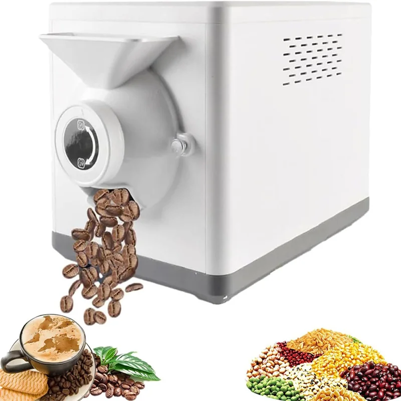 Small Home Automatic Frying Machinary Fried Coffee Beans Grains Roasting Machine