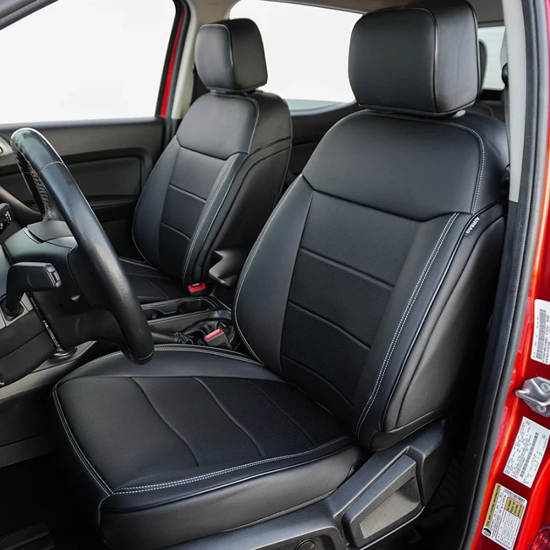

Custom Fit Car Accessories Seat Covers 5 Seats Full Set Nappa Leather for 2008-2020 2022 2023 2024 Ford Ranger