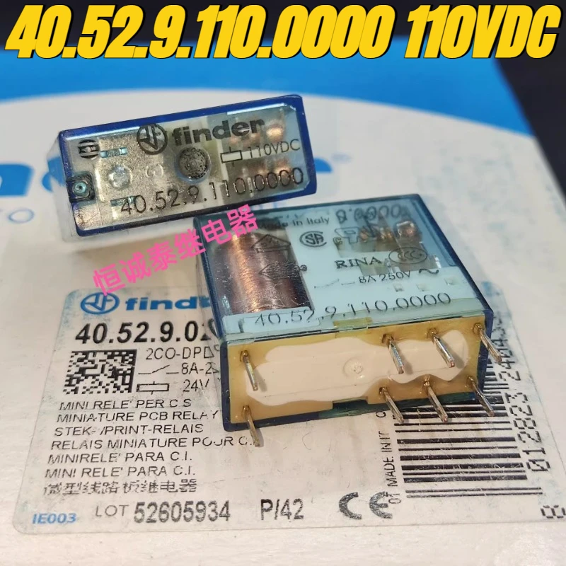 

（Brand New Original）1pcs/lot 100% original genuine relay:40.52.9.110.0000 110VDC 8pins 8A