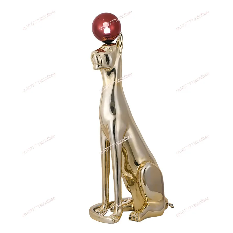 

Creative art abstract leopard floor lamp animal large hotel sculpture decorative ornament lamp