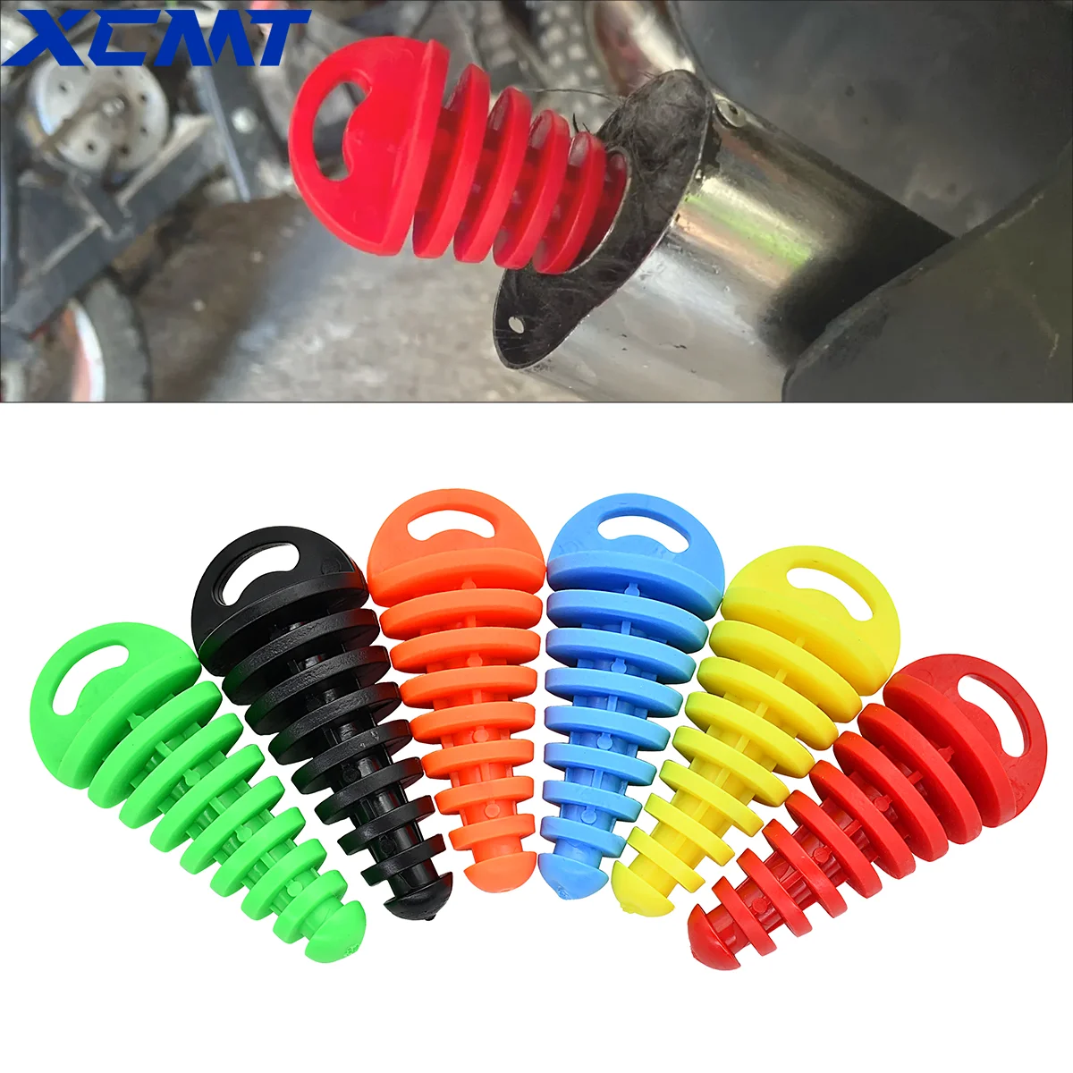 Motorcycle ATV Exhaust Pipe Plug Tailpipe PVC Air Bleeder Plug Wash Plug Pipe Protector For Yamaha Honda Kawasaki Suzuki KTM etc 