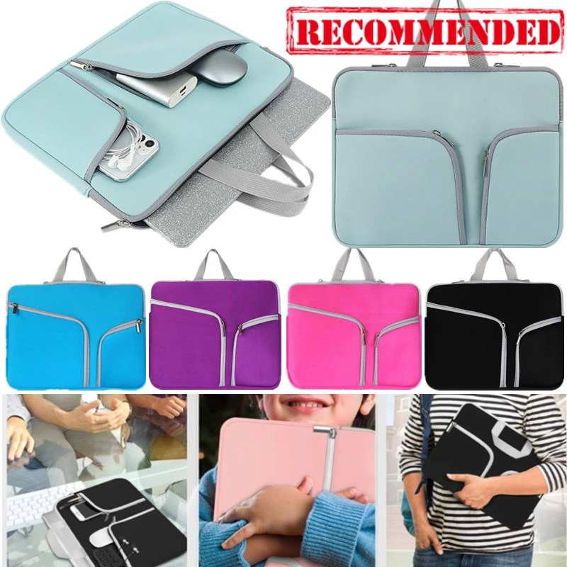 

Laptop Case Computer Bag Sleeve Zipper Elastic Handbag for Macbook Huawei Samsung Computers Multi Pocket Office Protective Cover