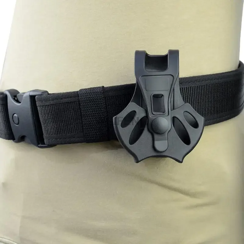 전술 Molle 수갑 케이스 경찰 족쇄 홀스터 수갑 홀더 주머니 360도 회전 Molle 벨트 클립