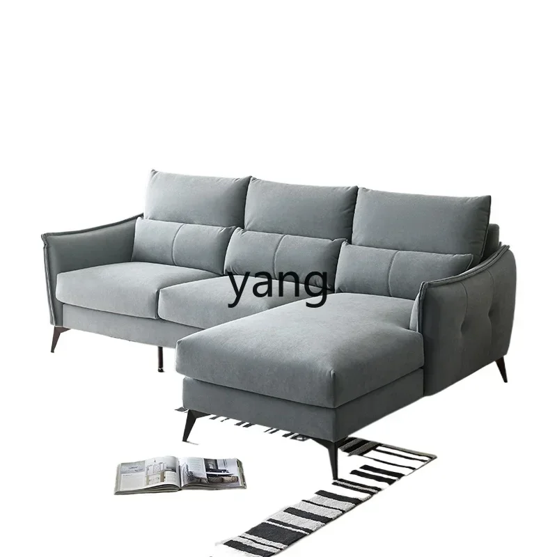 

LH modern simple light luxury straight row four-person small apartment fabric sofa