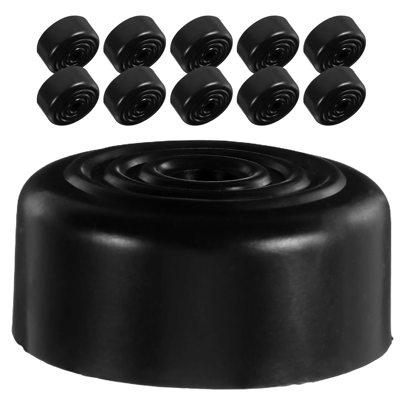 

12pcs Round Plastic Sofa Feet Risers Furniture Leg Protectors Heavy Duty Non-Slip Lift Pads For Hardwood Floors Couch Chair Bed