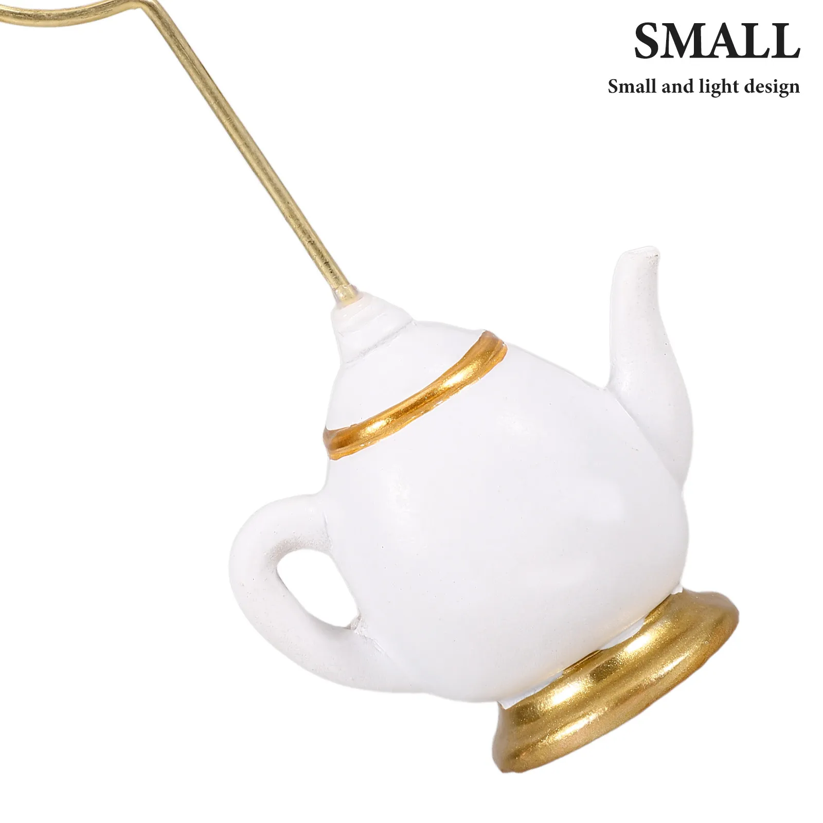 1Set Resin Tea Pot Card Holder Table Number Stand Photo Clip Memo Clip for Party Wedding Restaurant Table Decor