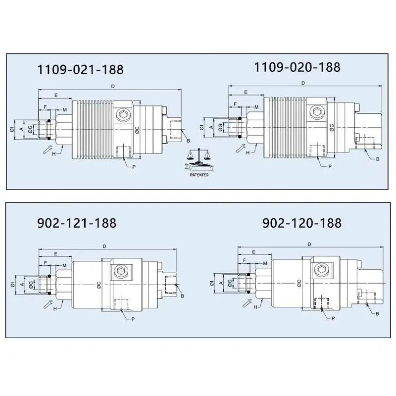 1109-020-188 High-speed rotary joint Machine tool machining center water outlet rotary joint