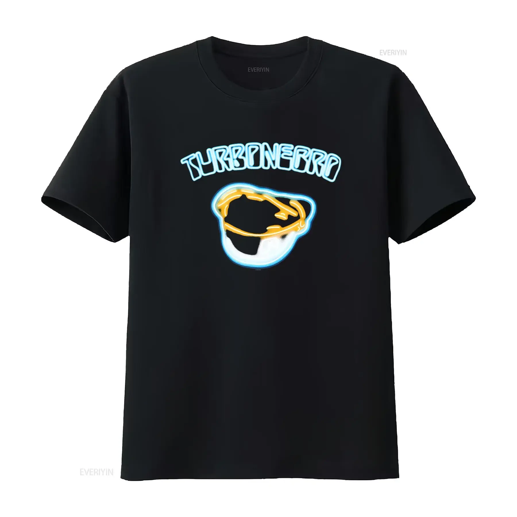 Turbonegro Neon Style 30Th Anniversary Black T-Shirt, Front and Back Print, Medium Size Vintage Washed Designer Fashion