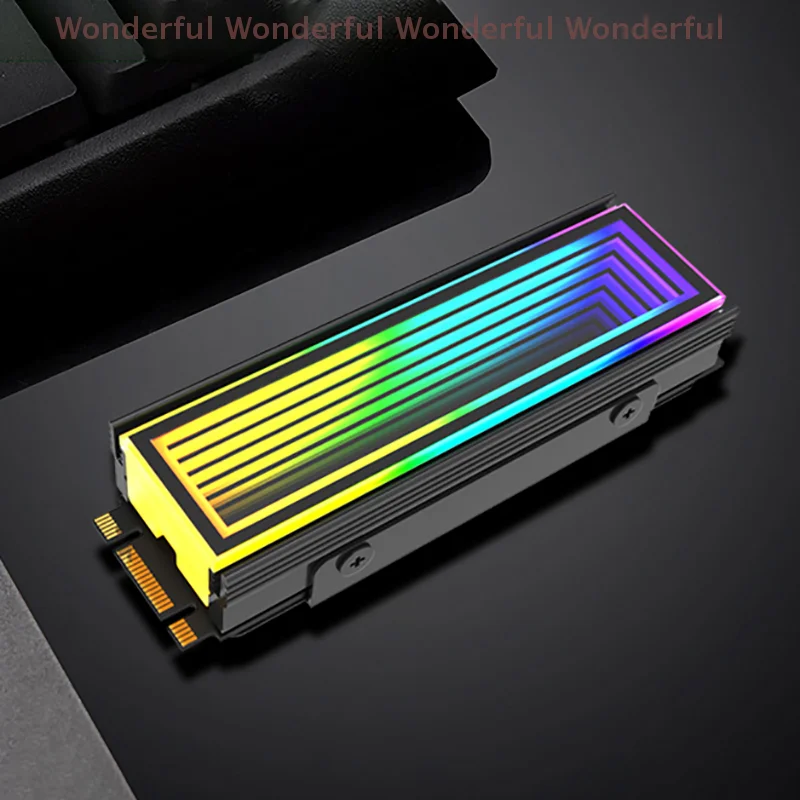 NVMe Radiator High Efficiency Radiator Endless Abyss Effect Gaming Entertainment 5V ARGB Sync PC 2280 SSD M2 Radiator PC RGB M.2