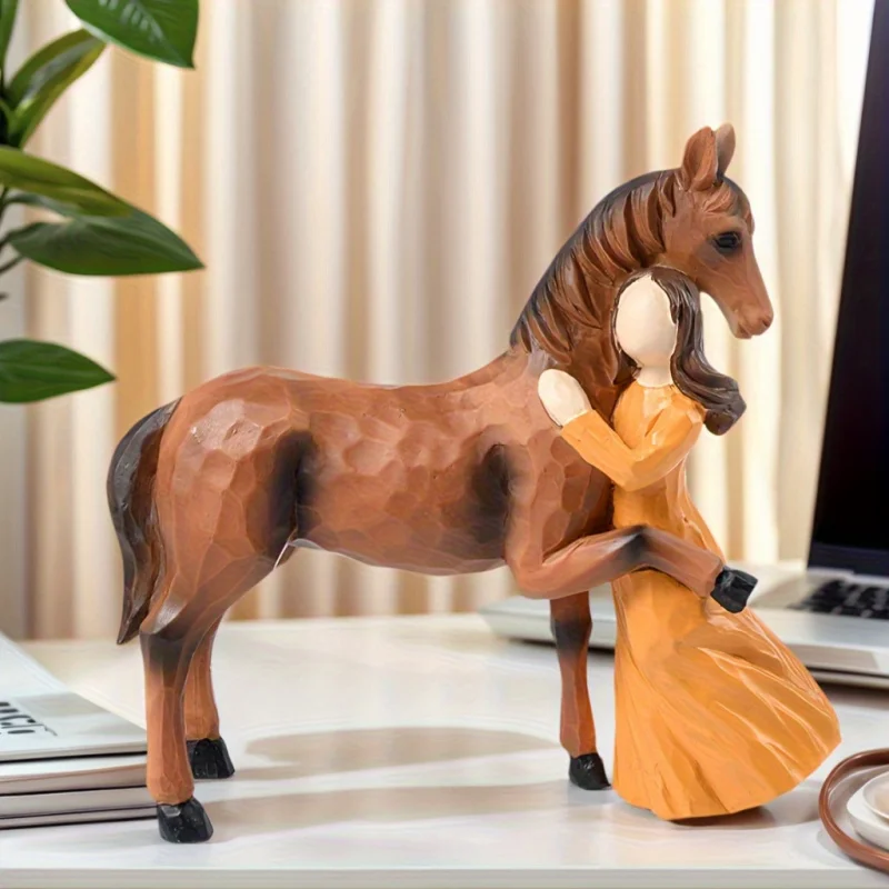 

Статуэтка девочки и лошади ручной работы, изысканный дизайн, идеально подходит для украшения дома и праздничных мероприятий. Это ваше рабочее место.