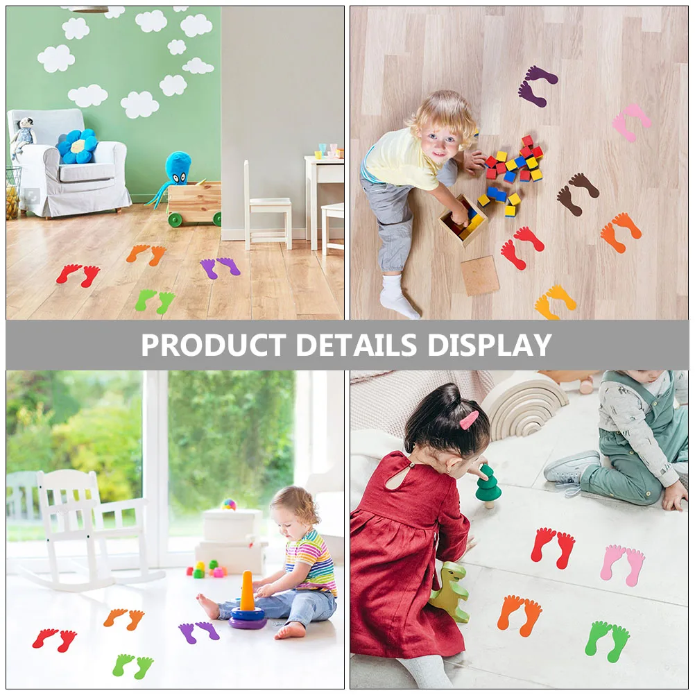 

Non-Slip Footprint Stickers Waterproof Floor Stickers For Bathrooms Swimming Pools Kindergartens Random Color