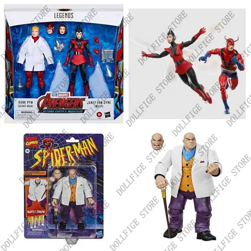 

In Stock Original Marvel Legends Series Hank Pym (Giant-Man) & Janet Van Dyne (Wasp) Kingpin Anime Fiqure Toy Model Collection