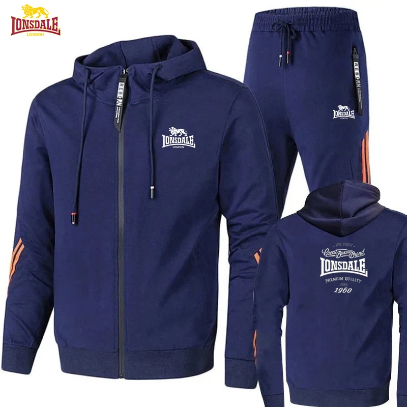 Men's Two-Piece Sportswear, Black T-Shirt and Pants, Casual Urban Style, Sportswear, LONSDALE Print from Spring/Summer 2026 view 2