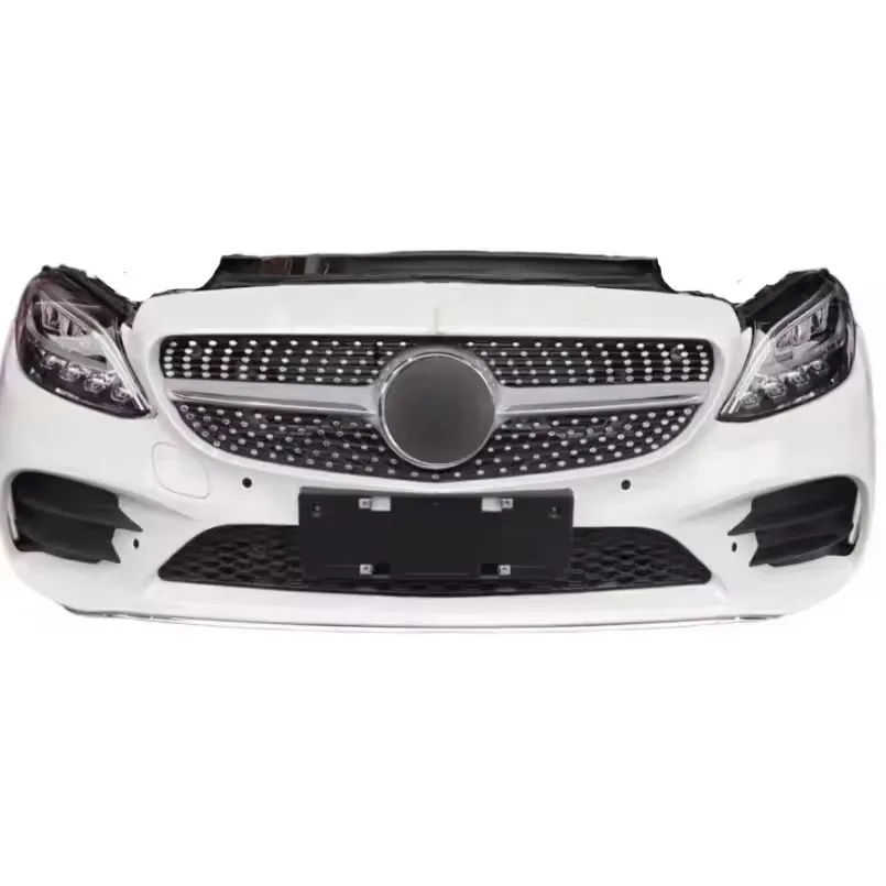 -C-Class Front Bumper Assembly W205 Front Mouth for C180/300/43AMG/C63S Quality ABS Material Good Rear Position view 2