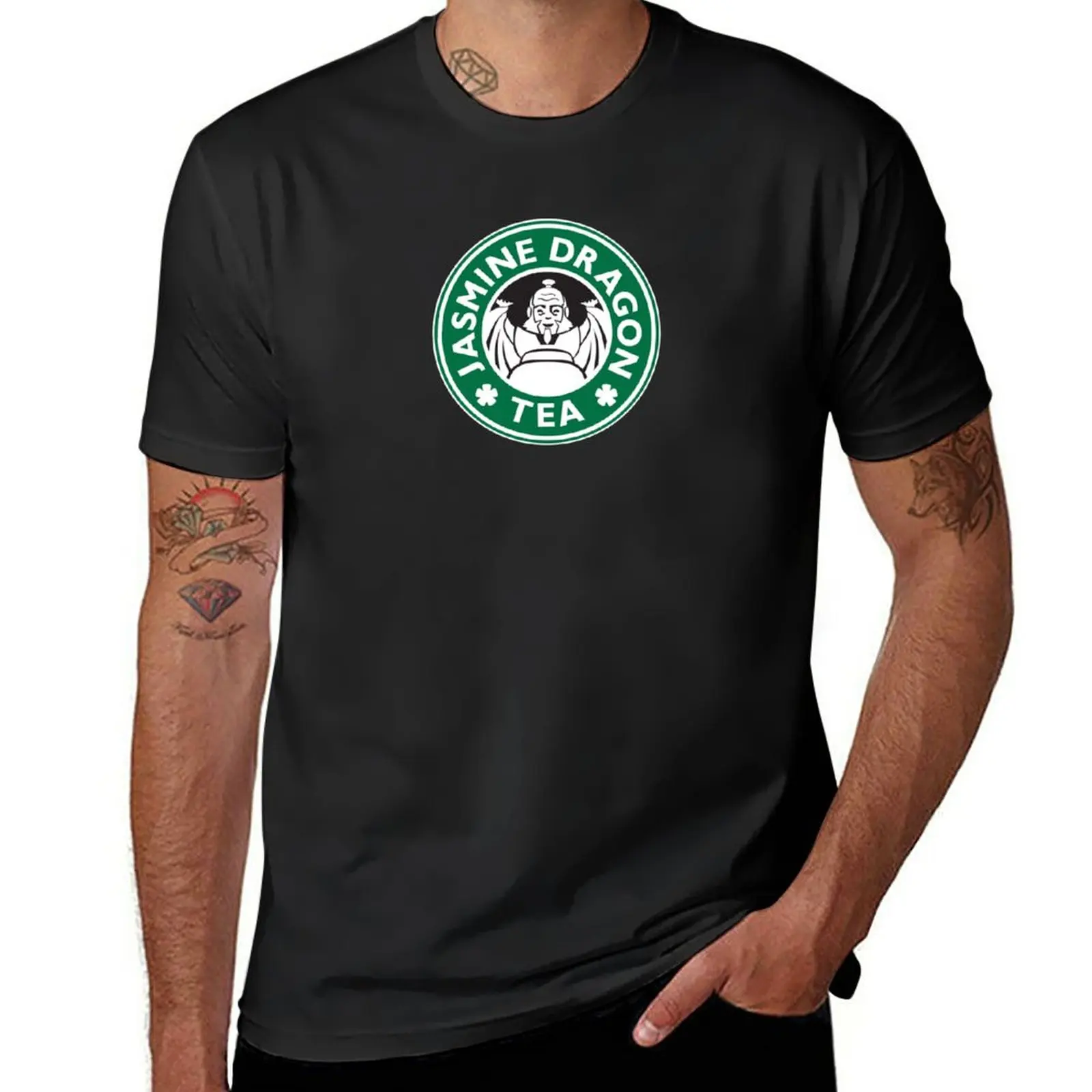 

New Jasmine Dragon Fine Tea Shop Logo ATLA Parody T-Shirt sports fan t-shirts korean fashion t shirt men