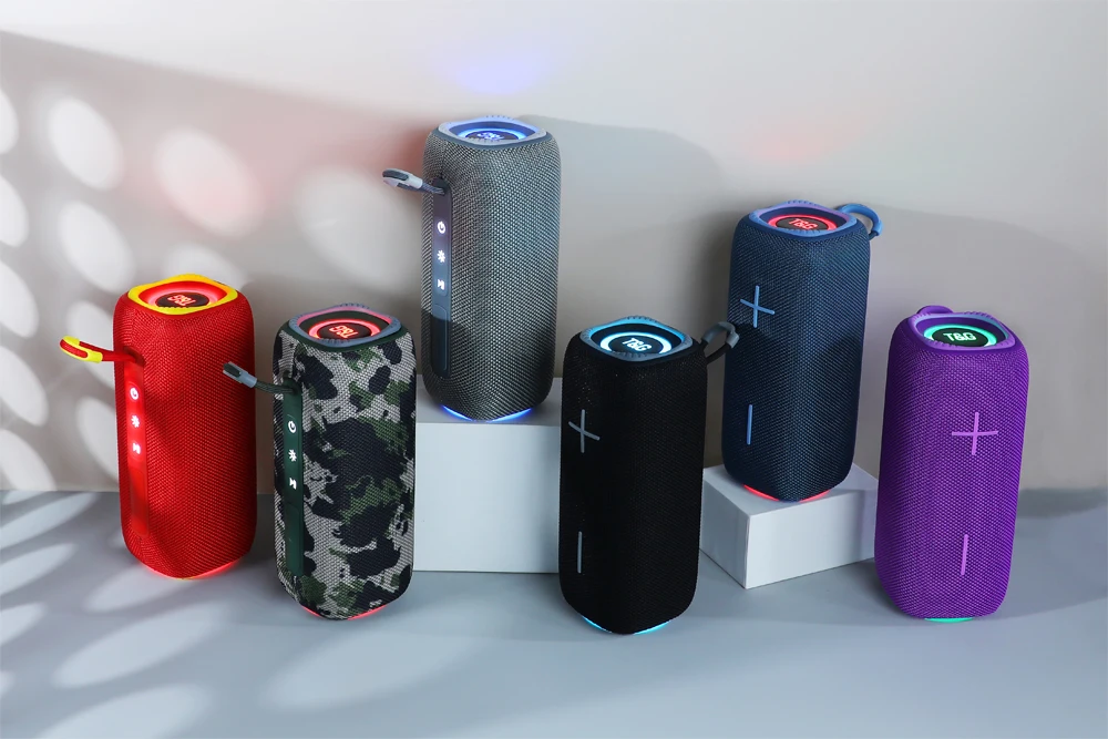 Outdoor Riding TG654 Bluetooth Speaker Portable Wirelress TWS Waterproof Dual Bass FM Radio TF Card Play Fun Camping Music Box