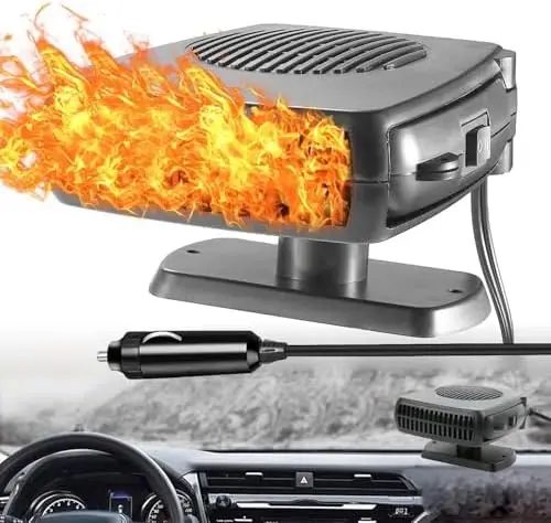 

Портативный автомобильный обогреватель 12В 200Вт – Согреватель и размораживатель для лобового стекла автофургонов и внедорожников – Подключение к прикуривателю (большое гнездо)